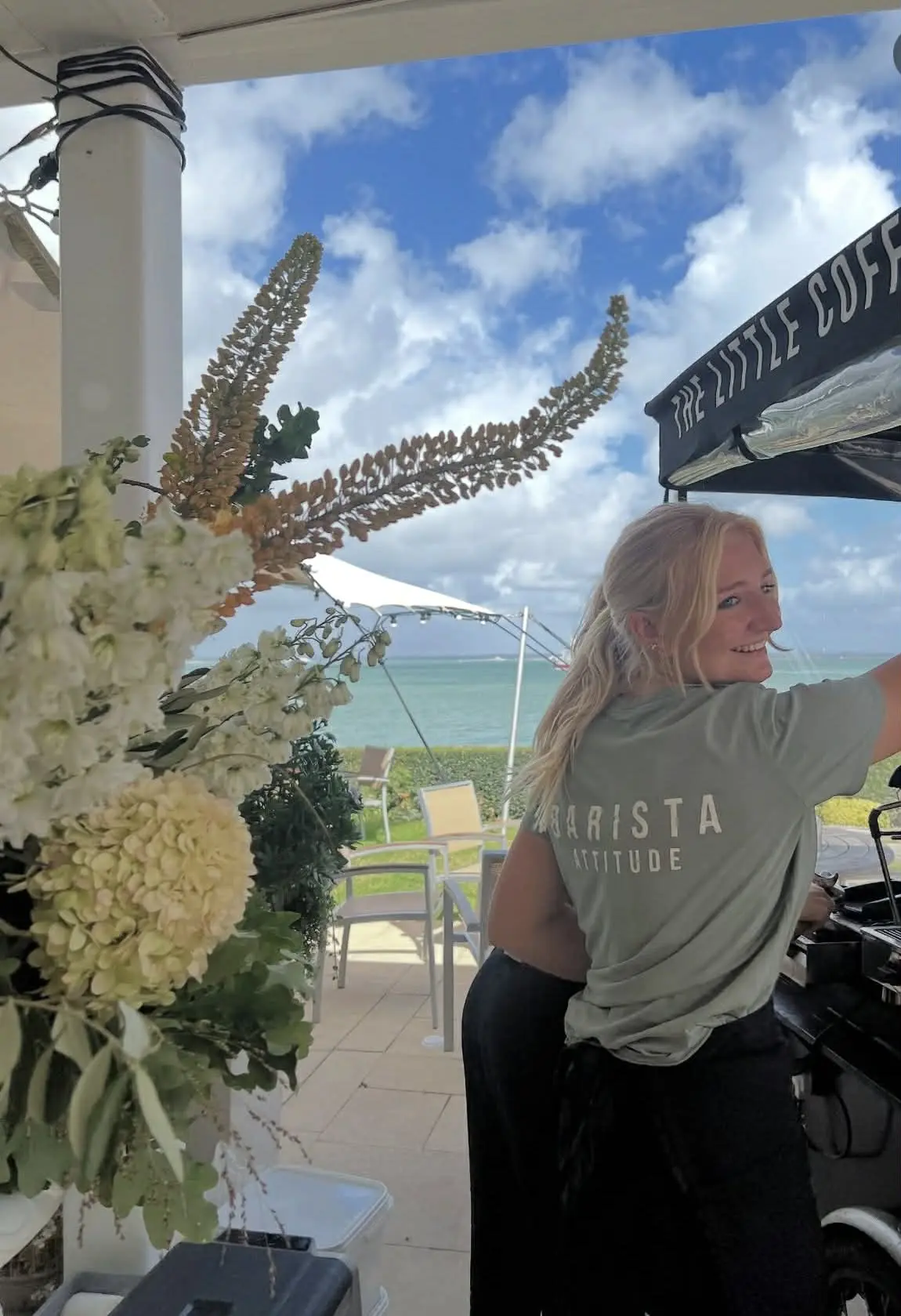 The Little Coffee Bike setup on the Cowes seafront